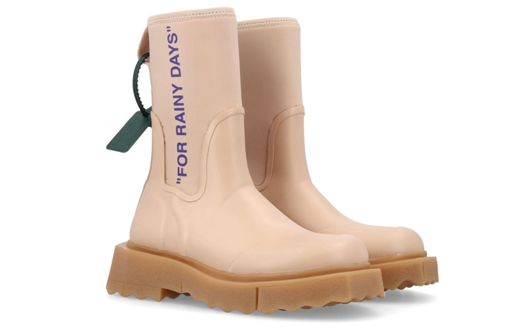 Lookbook OFF-WHITE 套穿 短靴 女款 淺粉色