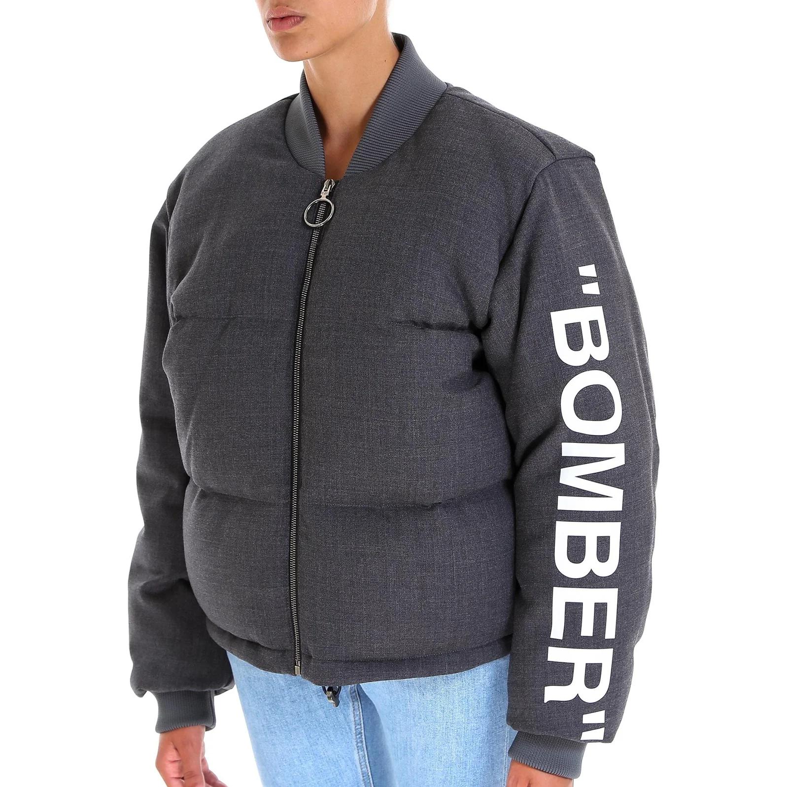 (Women) OFF-WHITE Full-Zip Long Sleeve Jacket Regular Fit  Grey OWEH001E18A680530801 圖 5