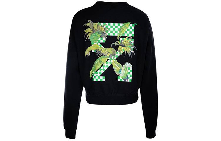 Lookbook (W) オフホワイト FW19 ブラック アロー ロゴ プルオーバー スウェットシャツ OWBA026F19F300531040