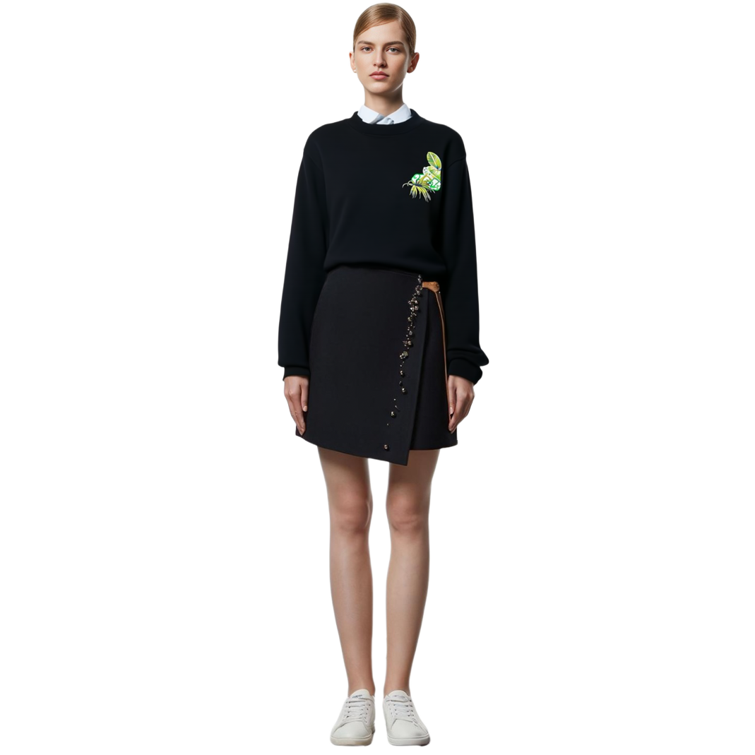 Sizing (W) オフホワイト FW19 ブラック アロー ロゴ プルオーバー スウェットシャツ OWBA026F19F300531040