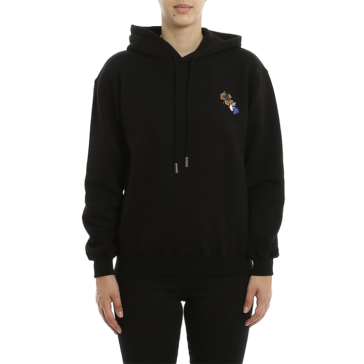 (Women) OFF-WHITE FW20 Black Hoodie with Leaf Arrows Design OWBB032E20JER0031001 圖 4