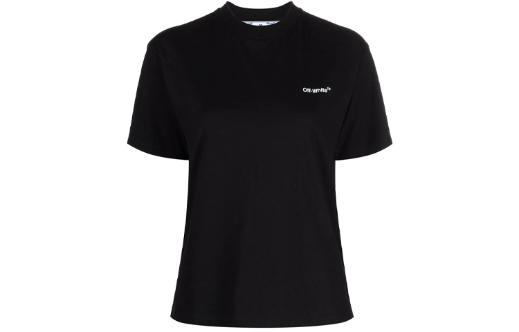 Order (W) Kaos Pendek Hitam OFF-WHITE FW21 Logo. OWAA049C99JER0011001