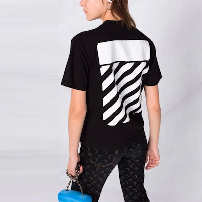 (W) Kaos Pendek Hitam OFF-WHITE FW21 Logo. OWAA049C99JER0011001 Details for (W) Kaos Pendek Hitam OFF-WHITE FW21 Logo. OWAA049C99JER0011001