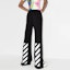 Shop (Women) OFF-WHITE FW21 Loose Fit Wide-Leg Logo Sweatpants Black OWCH011C99JER0011001