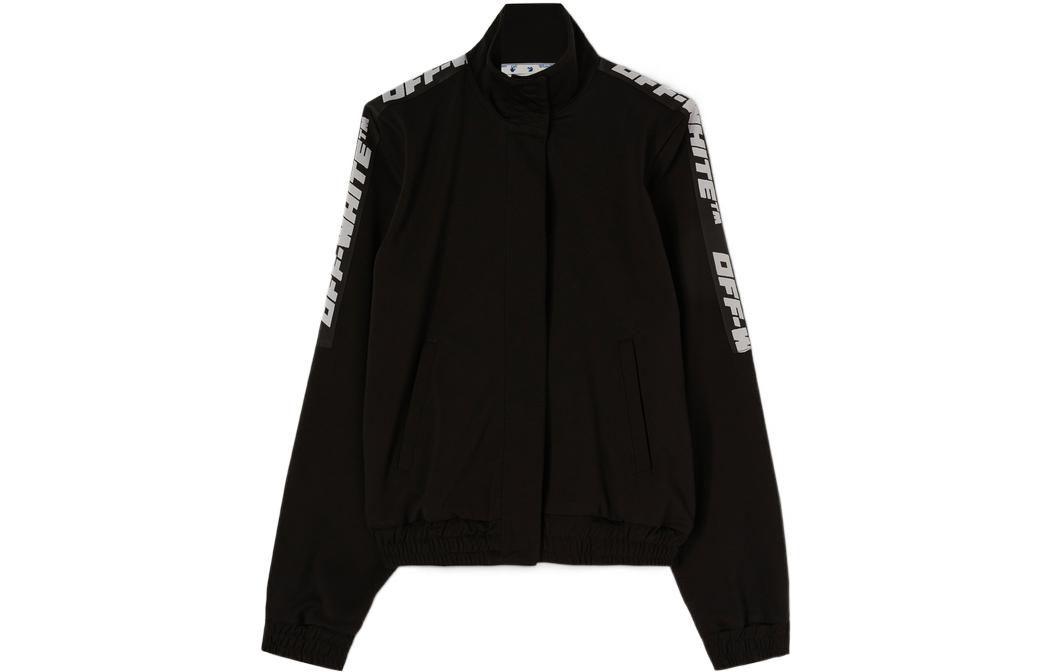 (Women) OFF-WHITE FW22  Black Logo Tape Zip-Up Track Jacket Regular Fit OWVL016C99JER0011000
