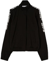 (Women) OFF-WHITE FW22 Black Logo Tape Zip-Up Track Jacket Regular Fit OWVL016C99JER0011000 (Women) OFF-WHITE FW22 Black Logo Tape Zip-Up Track Jacket Regular Fit OWVL016C99JER0011000