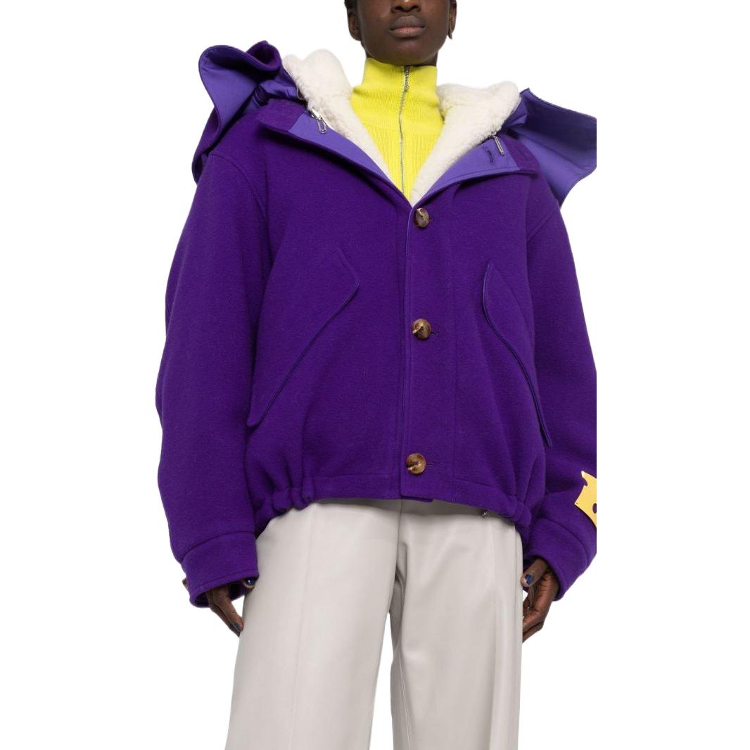 (Women) OFF-WHITE FW22  Reversible Hoodie Jacket Purple Loose Fit OWEC003F22FAB0013500 圖 5