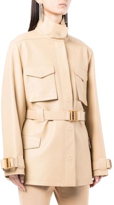 (W) Chaqueta Beige Suelta con Cinturón y Cuello Alto OFF-WHITE FW22 Mujer. OWJA058S22LEA0016200 Purchase (W) Chaqueta Beige Suelta con Cinturón y Cuello Alto OFF-WHITE FW22 Mujer. OWJA058S22LEA0016200