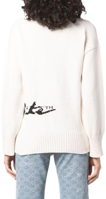 (W) OFF-WHITE FW22 Sweater Cetak Huruf Crewneck Krim. OWHE075S22KNI0010310 Purchase (W) OFF-WHITE FW22 Sweater Cetak Huruf Crewneck Krim. OWHE075S22KNI0010310