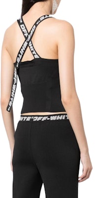 (W) OFF-WHITE FW22 字母印花黑色修身針織背心 OWHD011C99KNI0011100 Shop (W) OFF-WHITE FW22 字母印花黑色修身針織背心 OWHD011C99KNI0011100