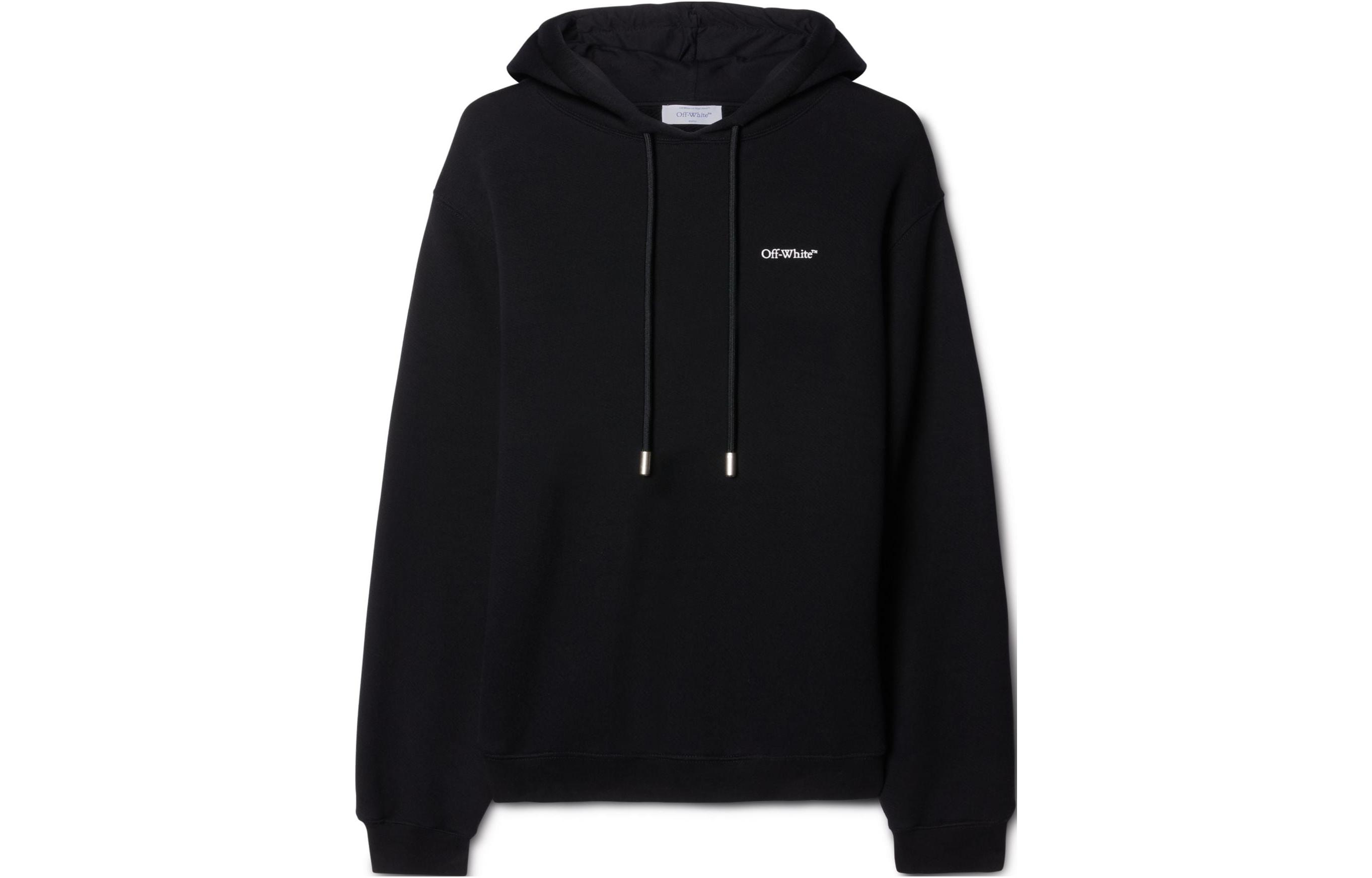 (Women) OFF-WHITE FW23 Floral Print Hoodie Black  Regular Fit Sweatshirt OWBB035S24FLE0011084 圖 2