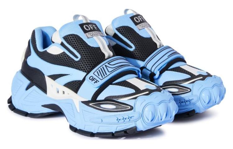 Order OFF-WHITE 厚底運動減震耐磨低幫老爹鞋 女款 藍黑手套