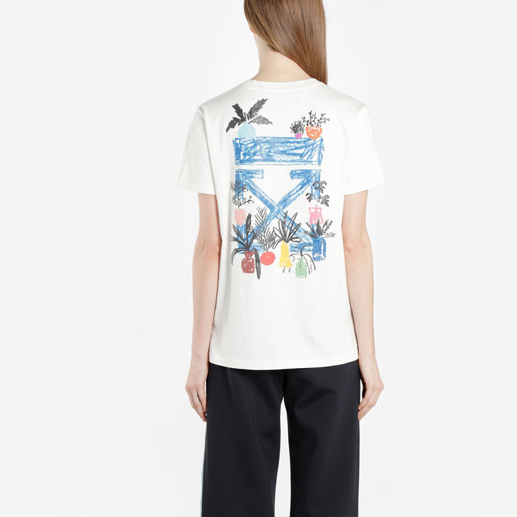 (Women) OFF-WHITE Graft Arrows White Round Neck Cotton T-shirt OWAA049E19B070630130 圖 5