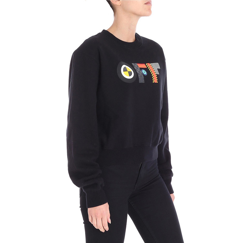 (Women) Off-White Graphic Print Crewneck Sweatshirt Black OWBA026E18003039 圖 4
