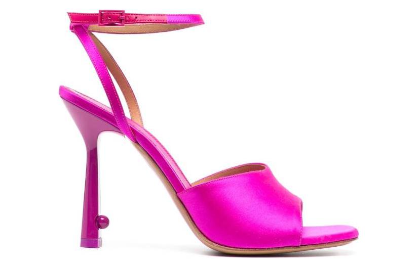 (W) Off-White Pop Pearl Satin Heels Fushsia 'Pink' 圖 2