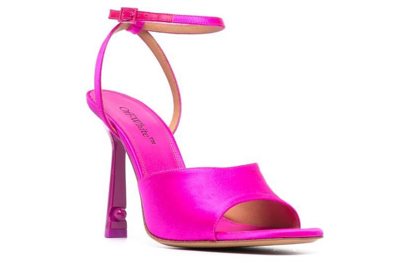 (W) Off-White Pop Pearl Satin Heels Fushsia 'Pink' 圖 3