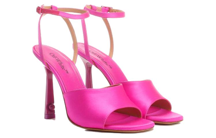 (W) Off-White Pop Pearl Satin Heels Fushsia 'Pink' 圖 4
