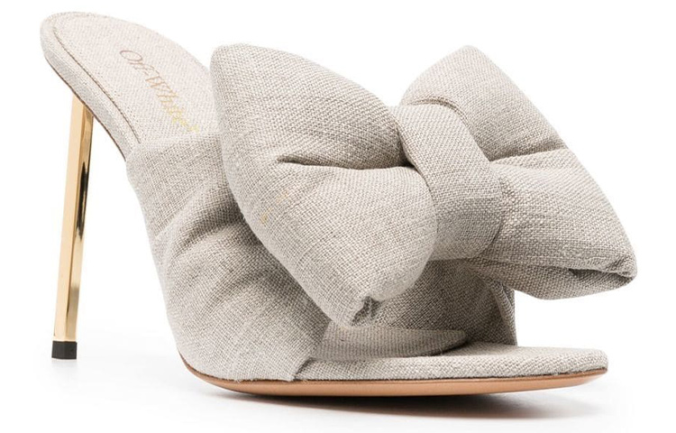 (W) Off-White High-Heeled Sandal 'Grey Bow' 圖 2
