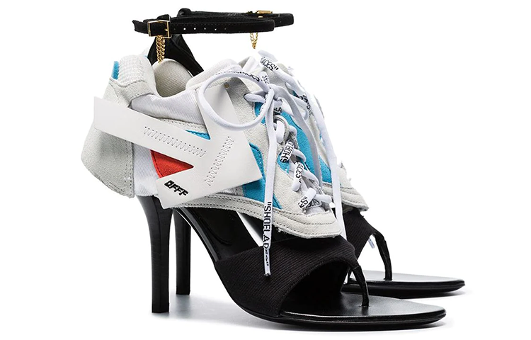 Order (W) Off-White 高跟凉鞋 '黑色' OWIA154S19D880340210