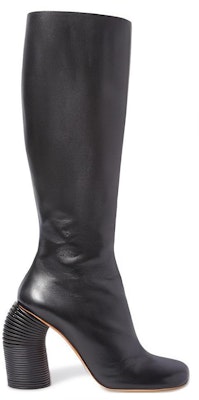 (W) 오프화이트 블랙 레더 짚 하이탑 부츠 OWIE037S23LEA0011010 Order (W) 오프화이트 블랙 레더 짚 하이탑 부츠 OWIE037S23LEA0011010