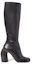 Order (W) Botas Altas Off-White 'Cuero Negro con Cremallera' OWIE037S23LEA0011010