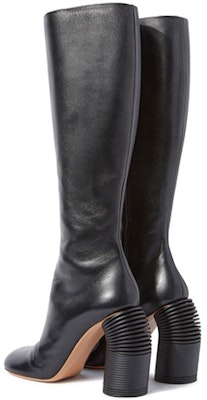 (W) 오프화이트 블랙 레더 짚 하이탑 부츠 OWIE037S23LEA0011010 Shop (W) 오프화이트 블랙 레더 짚 하이탑 부츠 OWIE037S23LEA0011010