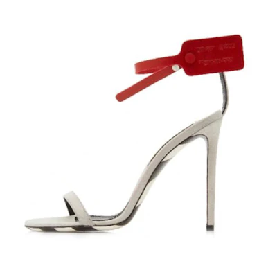 (W) Off-White High-Top Leather Slides 'Fashion Buckle White'