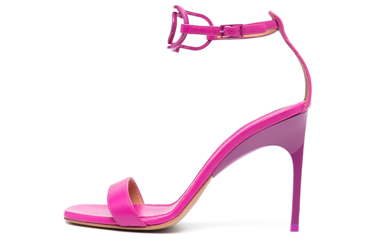 (W) Off-White High Heel Buckle Slide 'Peach Pink'