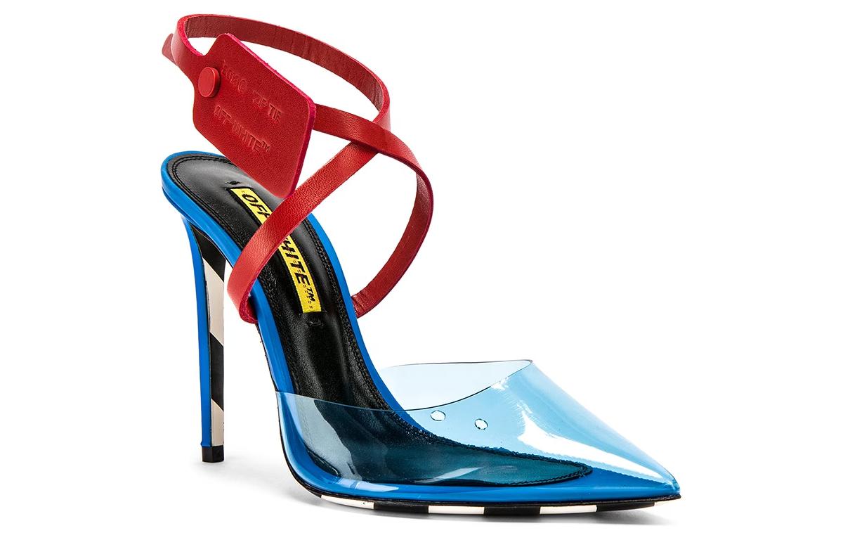 (W) Off-White High Heel Slide 'Fashion Transparent Blue Red' 圖 3