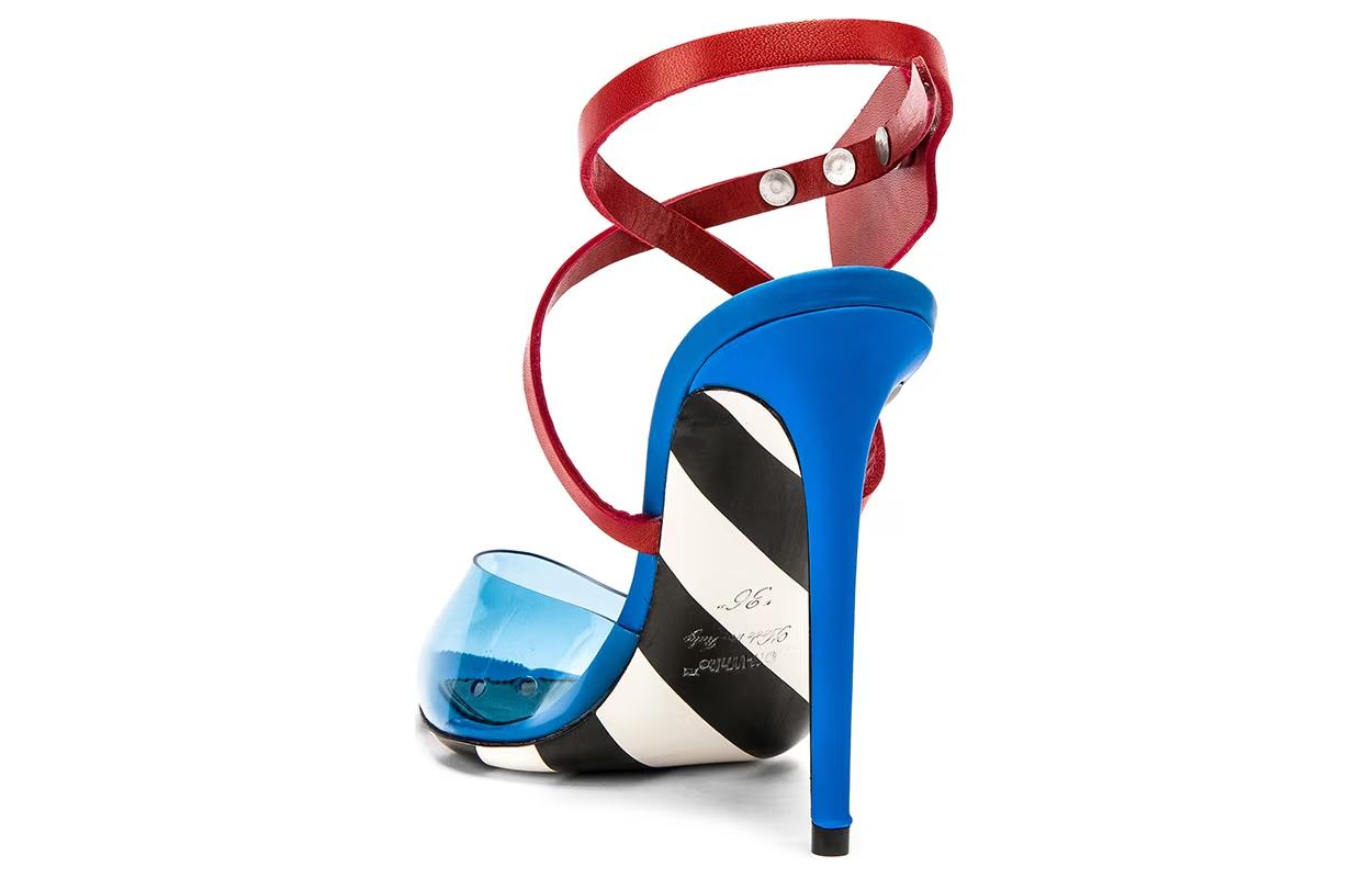 (W) Off-White High Heel Slide 'Fashion Transparent Blue Red' 圖 4