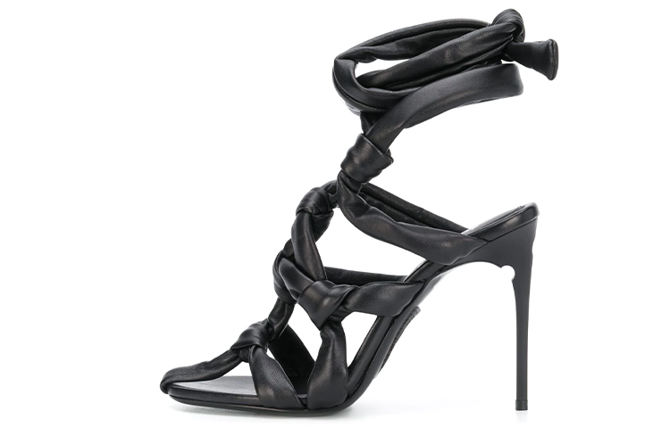(Women) Off-White High Heeled Sandals 'Multi-Strap Black' OWIA224S20LEA0011000