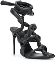Order (W) Sandali con Tacco Off-White ''Multi-Strap Nero'' OWIA224S20LEA0011000