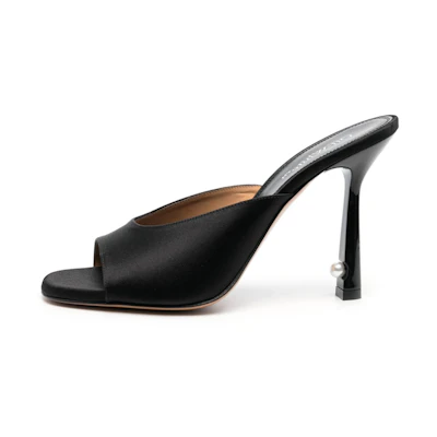 (W) Off-White High Heels 'Fashion Slides Black' 11cm