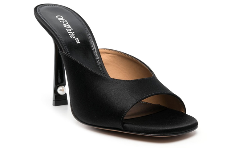 Order (W) Off-White Talons Hauts ''Fashion Slides Noir'' 11cm OWIJ025S23FAB0011001