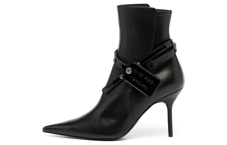 (Women) Off-White High Top Boot 'Black Leather' OWID016F22LEA0022101