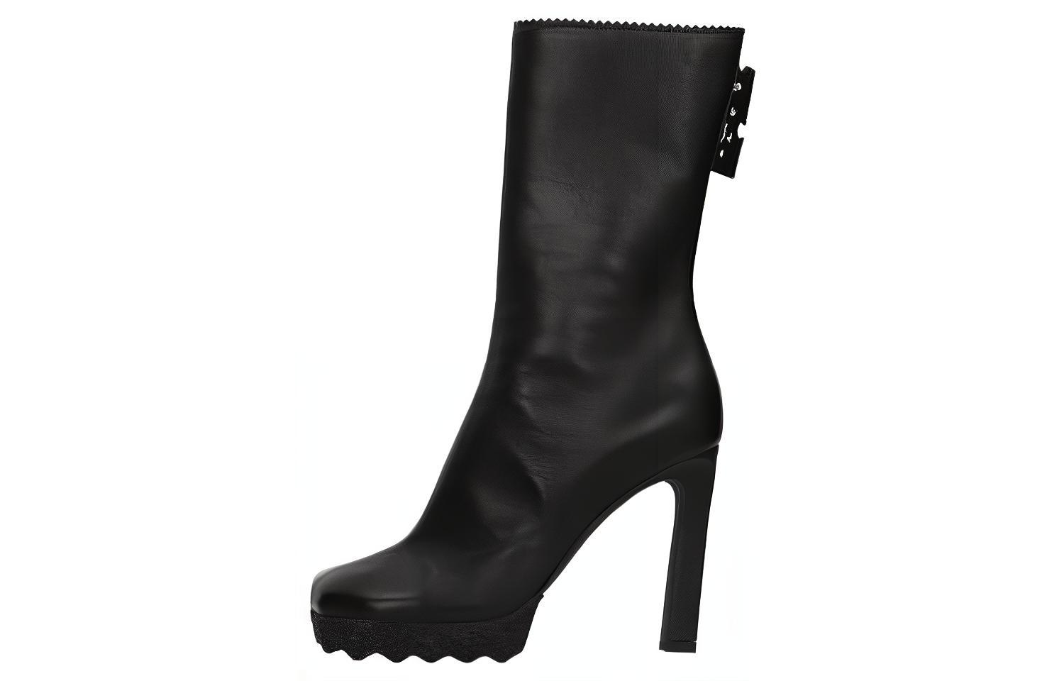 (Women) Off-White High Top Boots 'Simplified Warmth Black' OWID005F20LEA0011000