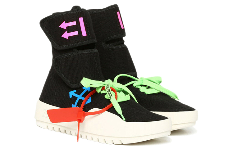 Lookbook (W) Off-White 黑色高帮厚底运动鞋 OWIA132R19B83016