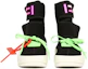 Shop (W) Off-White 黑色高帮厚底运动鞋 OWIA132R19B83016