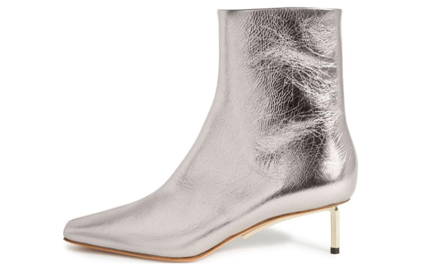 (W) Off-White High Top Sneakers 'Silver'