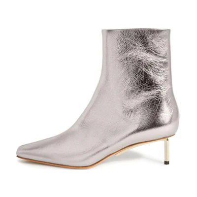 (W) Off-White High Top Sneakers 'Silver'