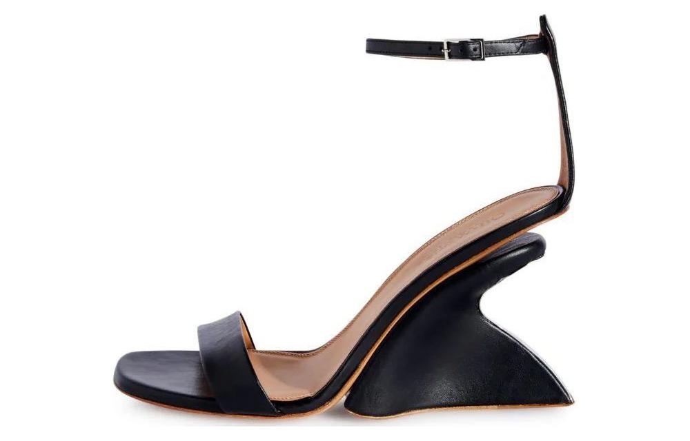 (Women) Off-White Jug Wedge Sandal Black OWIH058S24LEA0011010