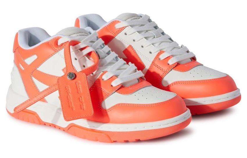 (W) Off-White Leather Low-Top Sneakers 'White Orange' 圖 2
