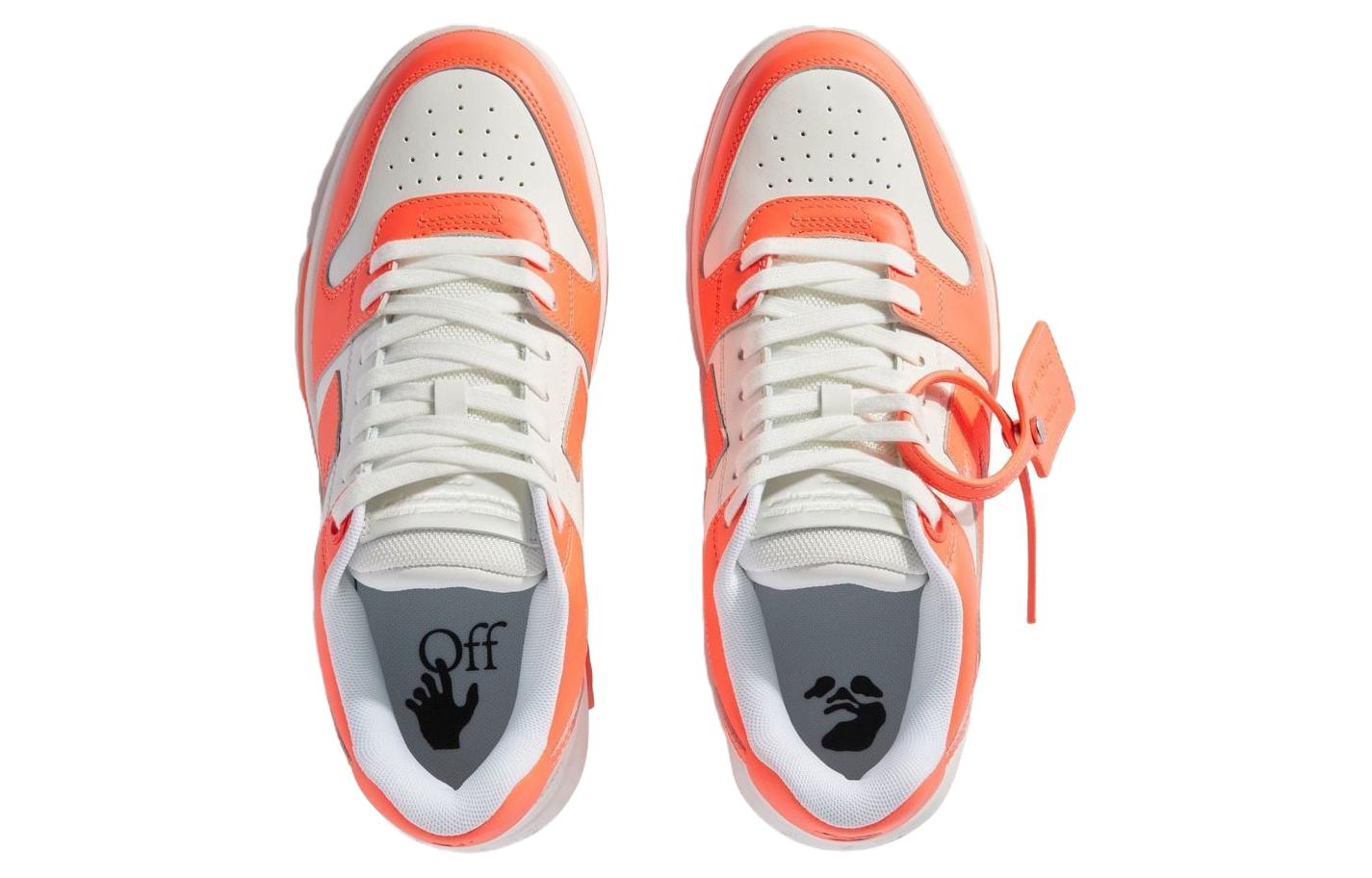 (W) Off-White Leather Low-Top Sneakers 'White Orange' 圖 3