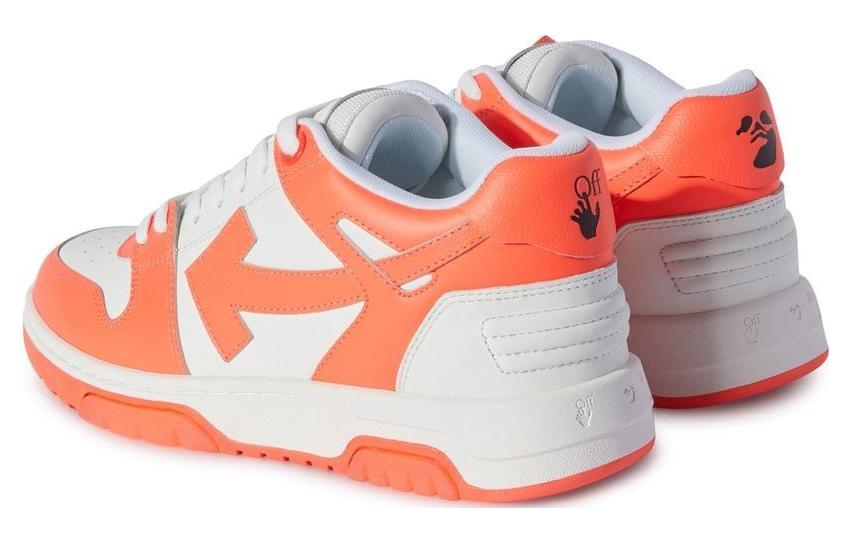 (W) Off-White Leather Low-Top Sneakers 'White Orange' 圖 4