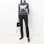 Lookbook (W) OFF-WHITE Logo Sulaman Slim Fit Crewneck Sweater Wanita Kelabu OWHE013E19B700731002