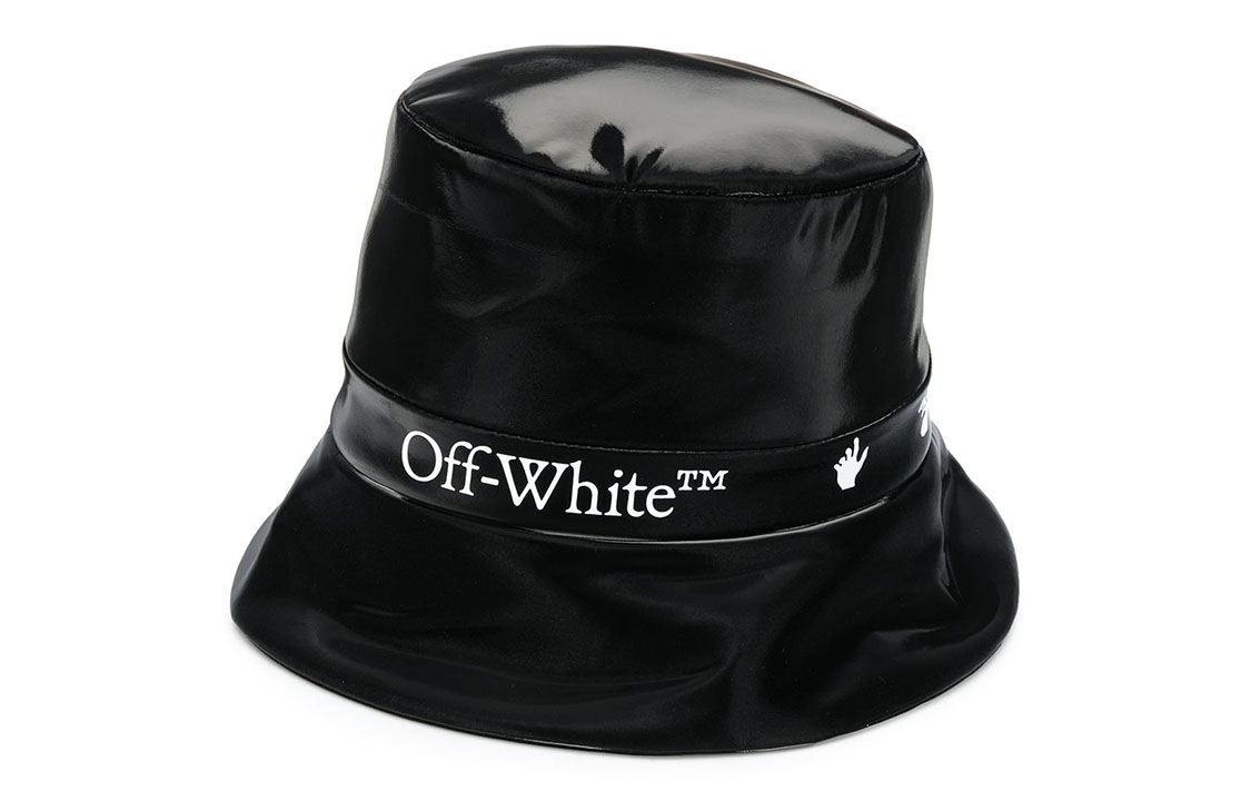 Order (W) Sombrero Pescador Negro OFF-WHITE Logo OWLB013F20FAB0011001