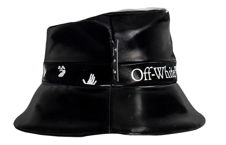 Shop (W) Sombrero Pescador Negro OFF-WHITE Logo OWLB013F20FAB0011001