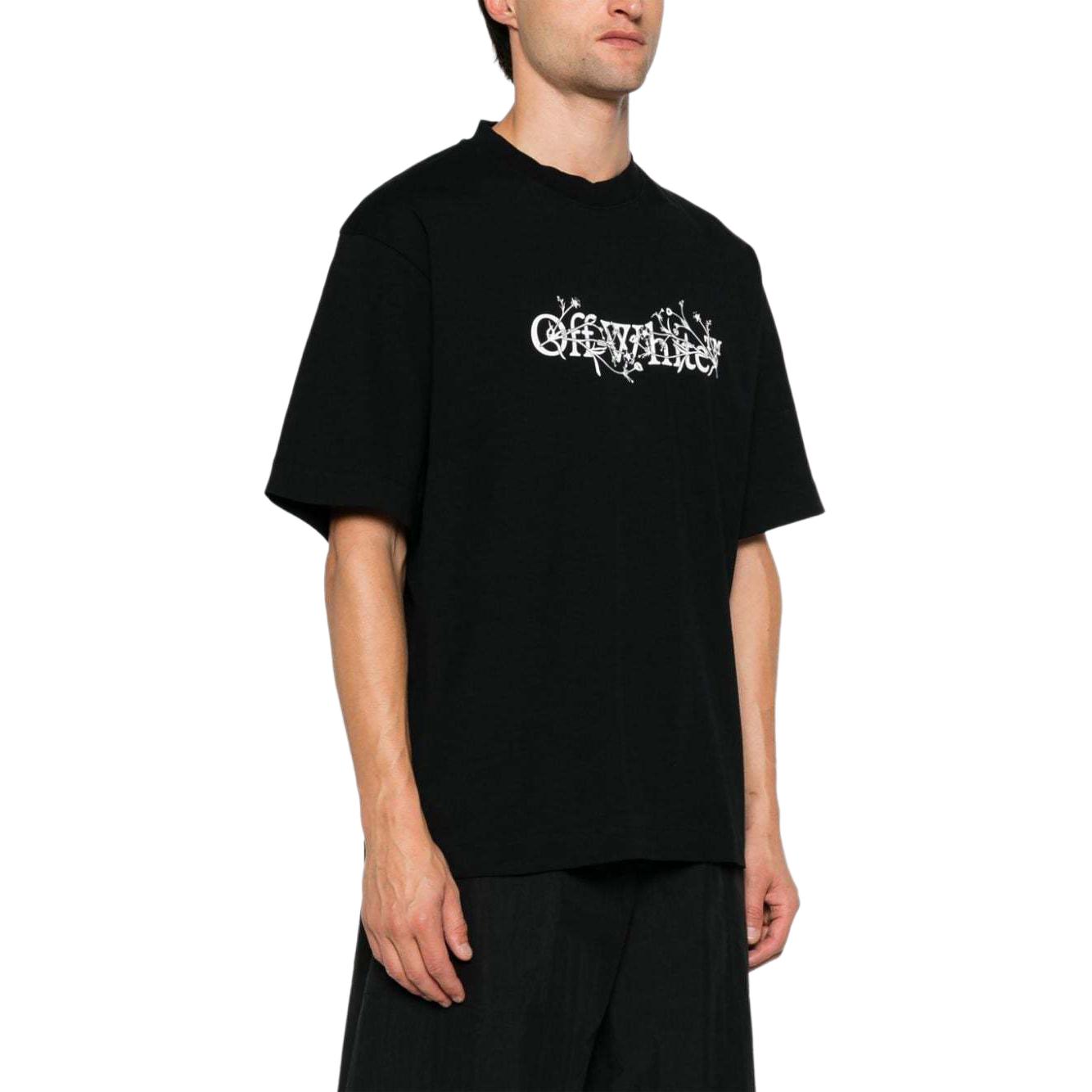 (Women) OFF-WHITE Logo Print Oversized Black Short Sleeve Drop Shoulder  Tee OMAA120F24JER00B1001 圖 5