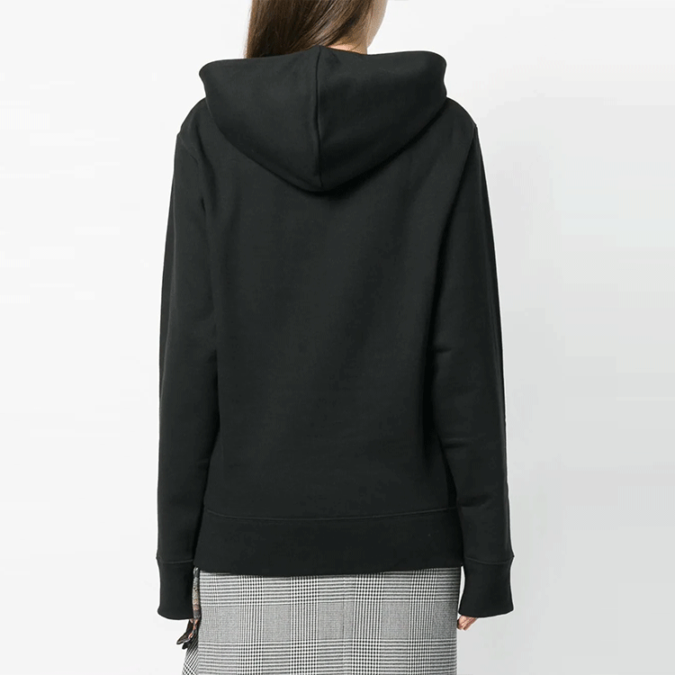 (Women) OFF-WHITE Logo Print Pullover Hoodie Regular Fit Black OWBB026E180030851001 圖 4