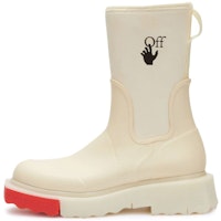 (Women) Off-White Logo Printed Rain Boot 'Ecru' OWIE016S22MAT001-0125 (Women) Off-White Logo Printed Rain Boot 'Ecru' OWIE016S22MAT001-0125